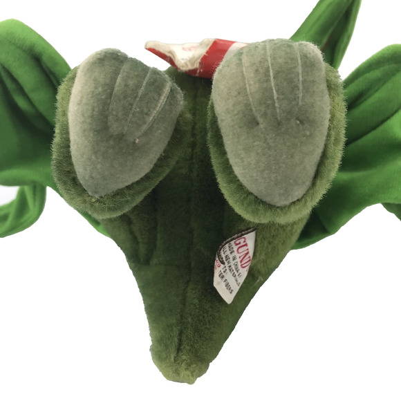 Vintage Gund Pterandon 10” Green Plush Jurassic Dinosaur Stuffed Animal w/ Tag - Picture 9 of 14